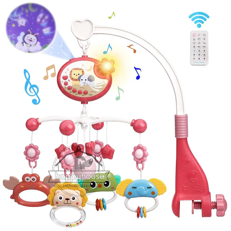 Musical Baby Mobile Projection Remote Newborn Sensory Toys - Image 26