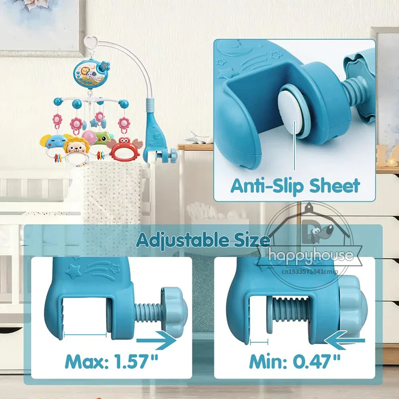 Musical Baby Mobile Projection Remote Newborn Sensory Toys - Image 6