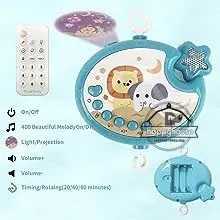 Musical Crib Mobile Newborn Sensory Toys Light Projector - Image 14