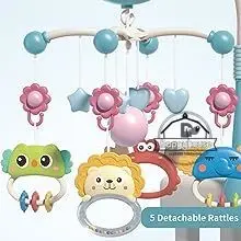 Musical Crib Mobile Newborn Sensory Toys Light Projector - Image 15