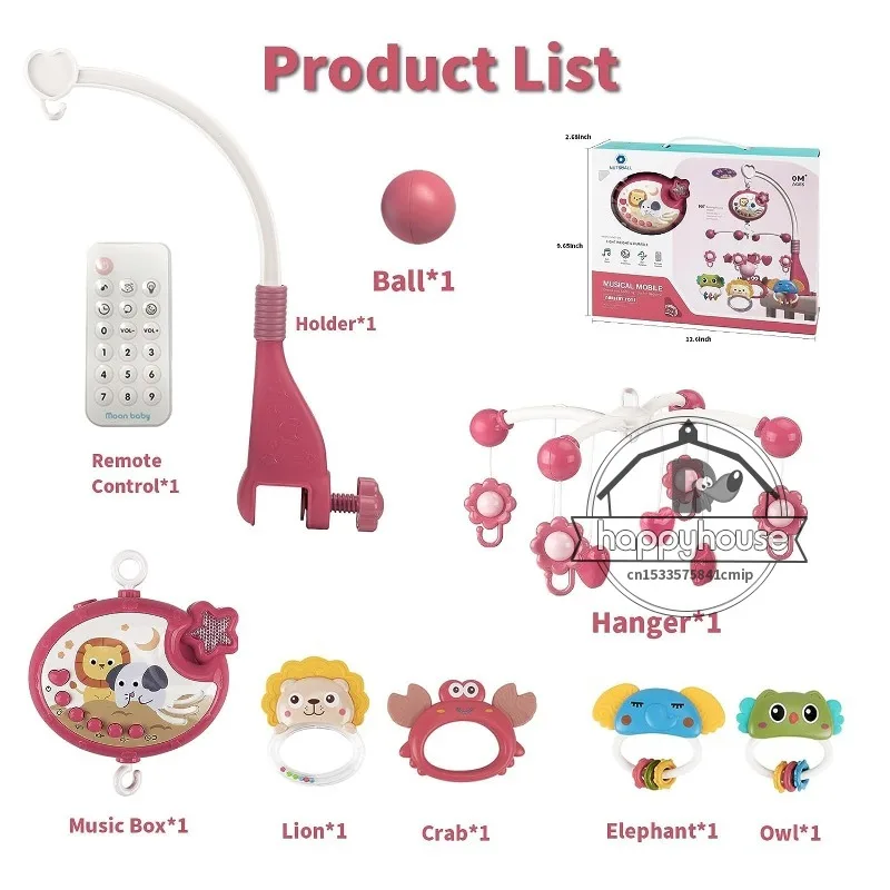 Musical Crib Mobile Newborn Sensory Toys Light Projector - Image 28