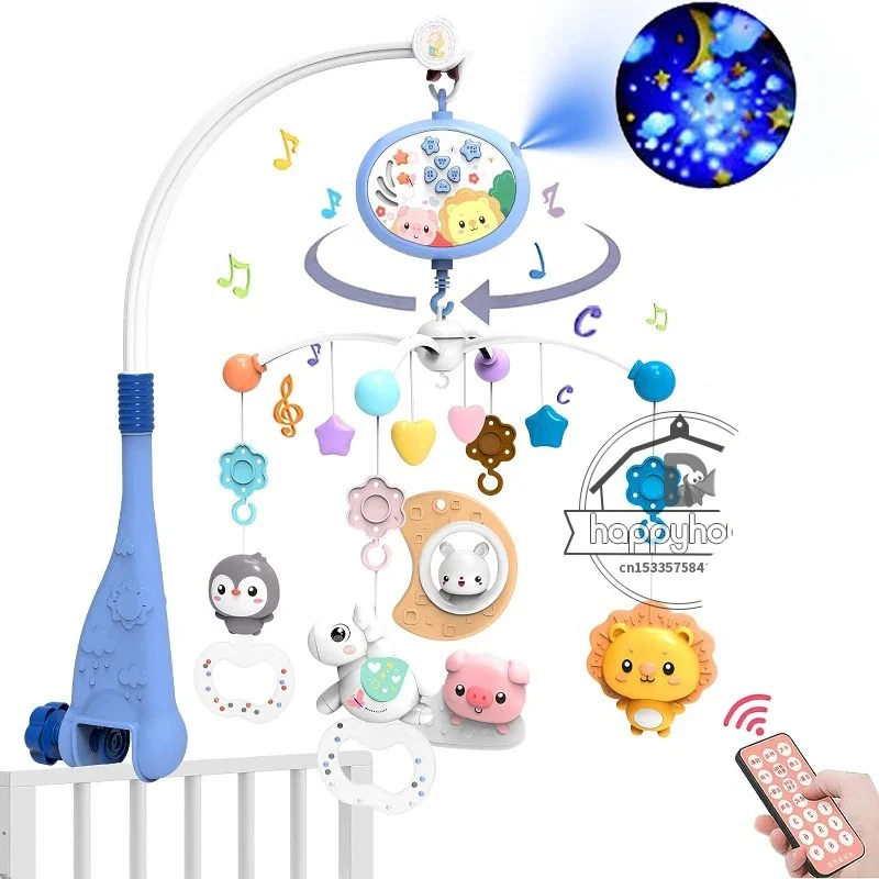 Musical Crib Mobile Newborn Sensory Toys Light Projector - Image 42
