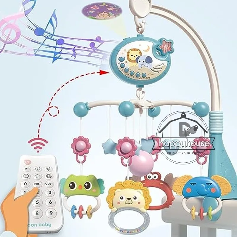 Musical Crib Mobile Newborn Sensory Toys Light Projector - Image 43