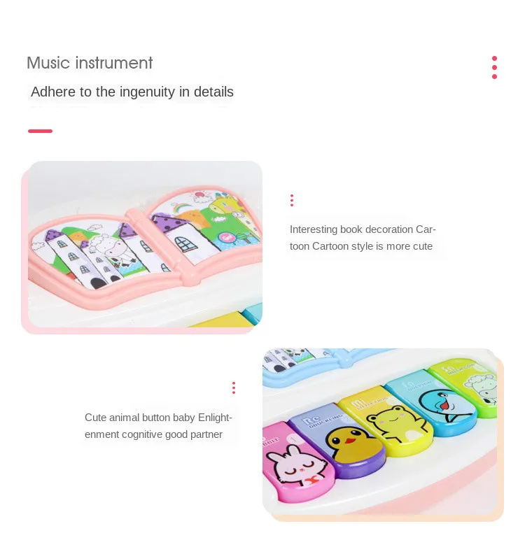 Musical Piano Toy for Babies - Rotating Light & Sound Keyboard with Animal Sounds, Educational Fun for Kids Aged 1-3, Perfect Christmas Gift - Image 4