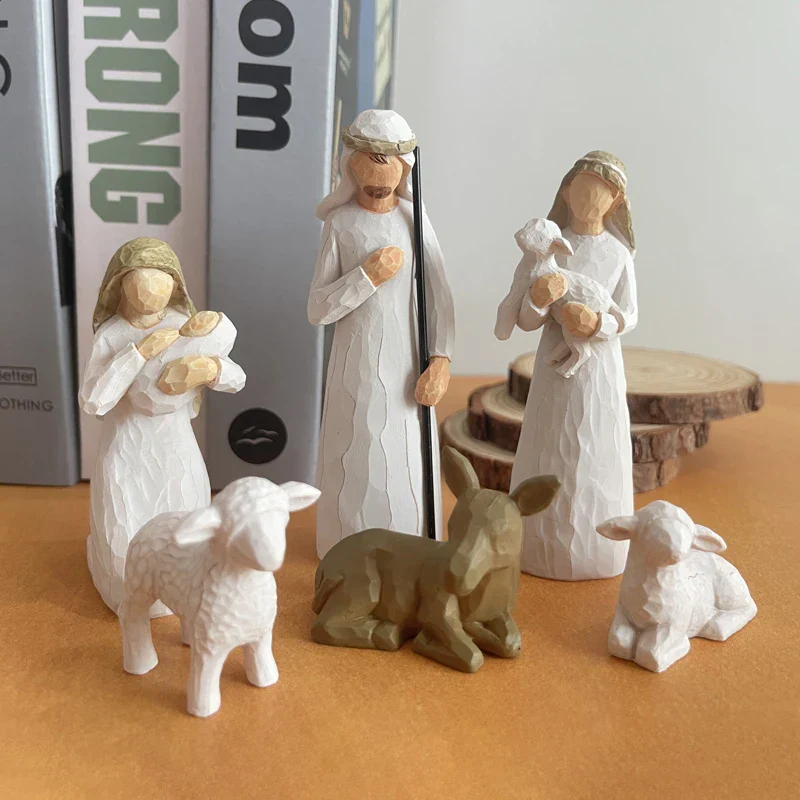 Nativity Figurine Set - Hand-Painted Resin Nativity Scene, Christmas Decor 2025 Gift Idea - Image 4