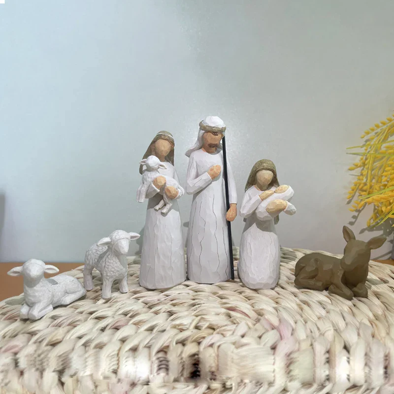 Nativity Figurine Set - Hand-Painted Resin Nativity Scene, Christmas Decor 2025 Gift Idea - Image 5