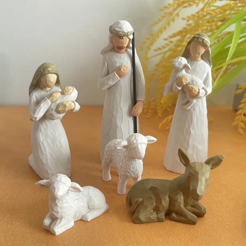Nativity Figurine Set - Hand-Painted Resin Nativity Scene, Christmas Decor 2025 Gift Idea - Image 6