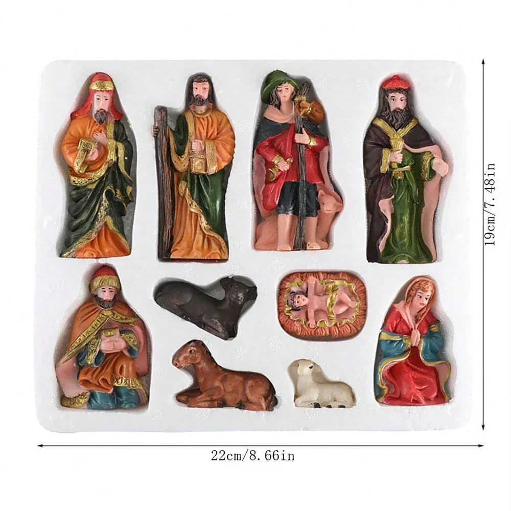 Nativity Figurines Set 10 Piece Christmas Classic Nativity Scene Decor Holiday 2025 Gift Idea - Image 5