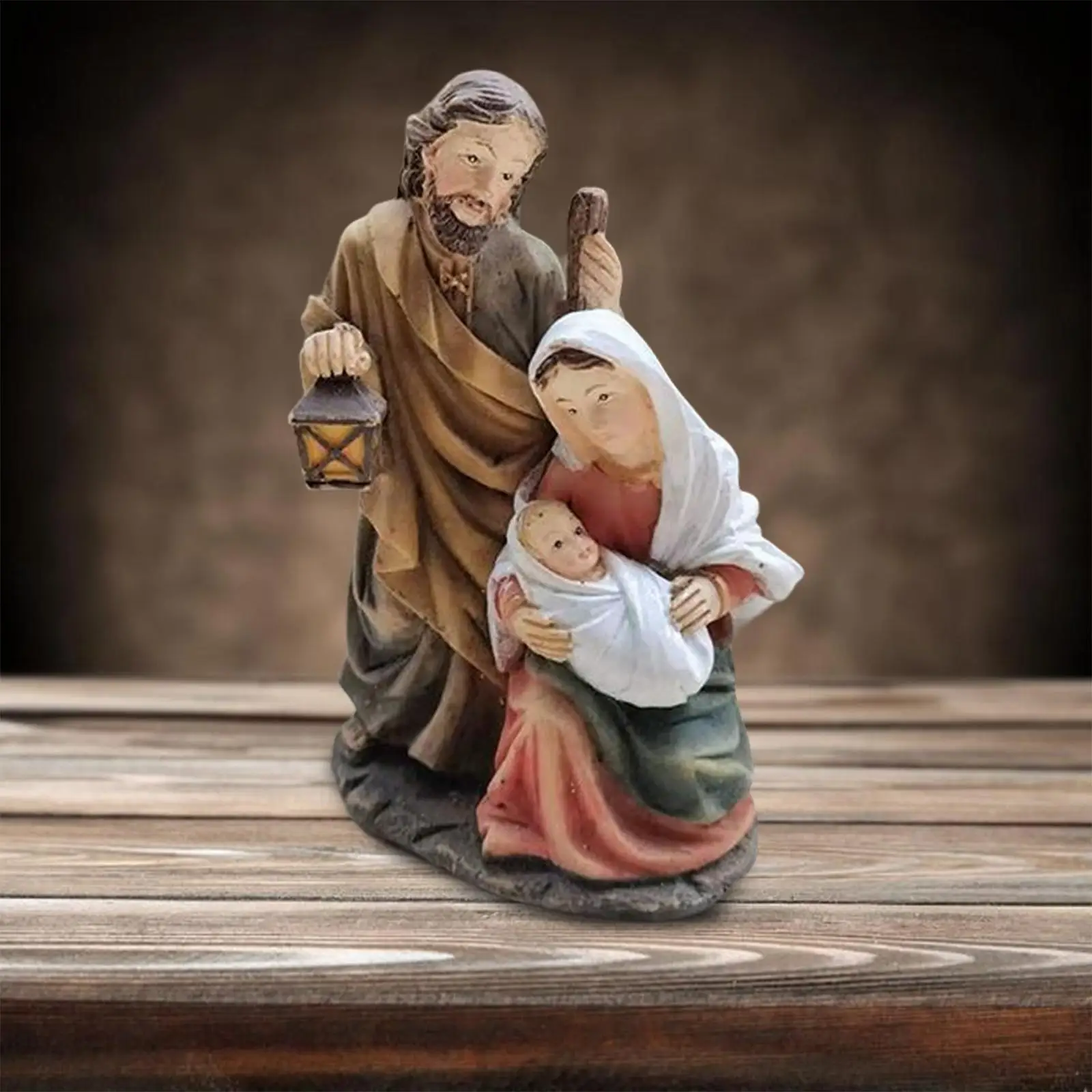 Nativity Scene Figures Resin Holy Family Statue Christmas Decor Gift Idea 2025 Keepsake - Image 5