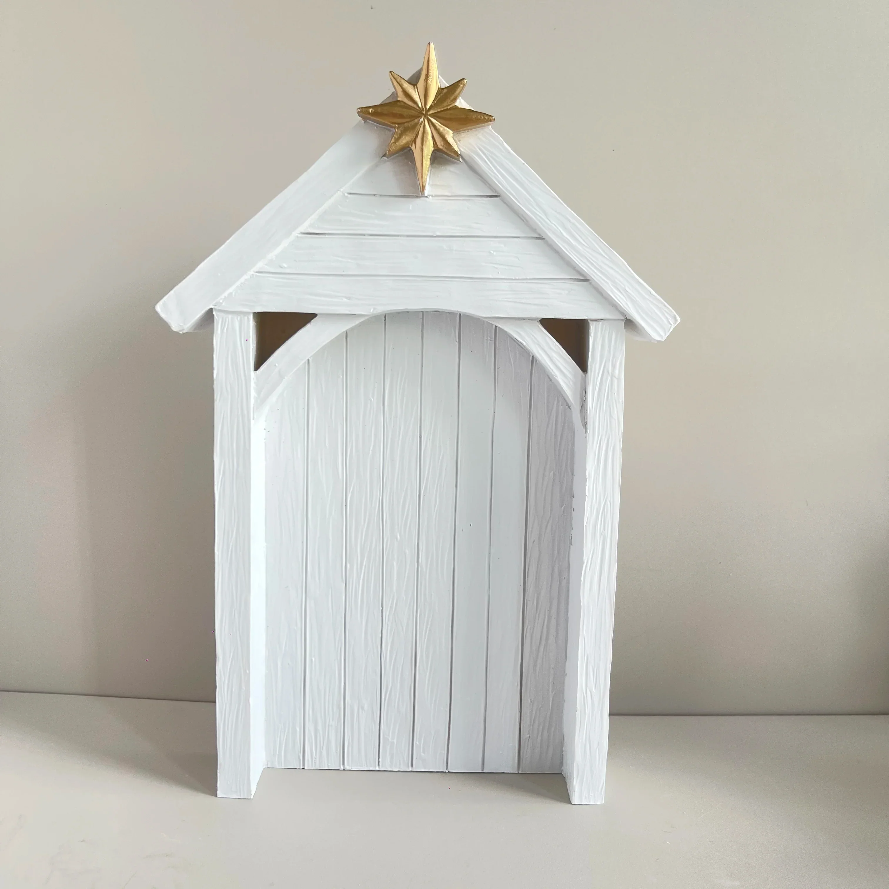 Nativity Scene Large 7-Piece Set White And Gold Resin Figures Faceless Holy Family Christmas Decor 2025 Gift - Image 3