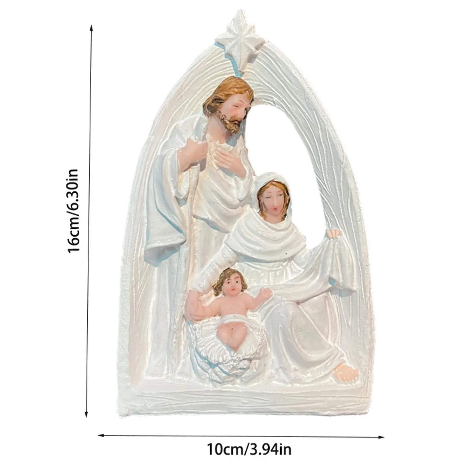 Nativity Scene Resin Figurine Holy Family Christmas Ornament For Desk Or Shelf Holiday Decor 2025 Gift - Image 15