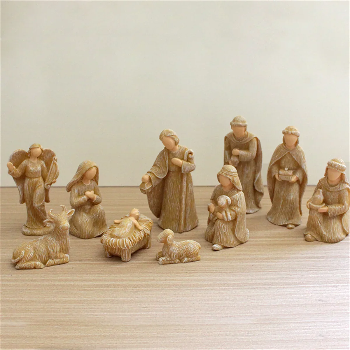 Nativity Set 10-Piece Resin Nativity Scene For Christmas Decor, Timeless Religious Ornaments Gift Idea - Image 5