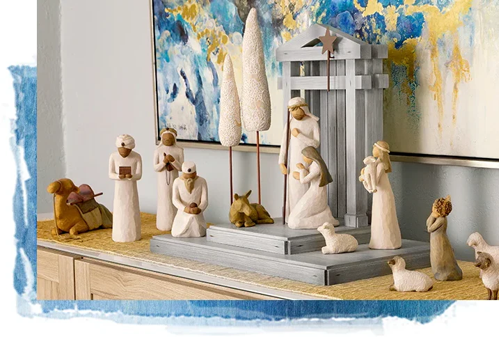 Nativity Set 20 Piece Rustic Christmas Figurine Collection - Image 4