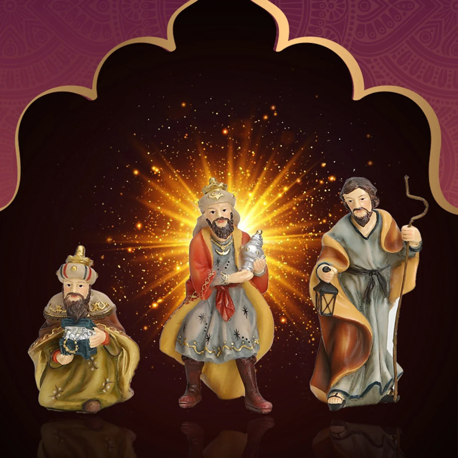 Nativity Set 4 Inch Resin Figures 11 Piece Manger Scene Nativity Christmas Decor Indoor Outdoor Catholic Gift - Image 4