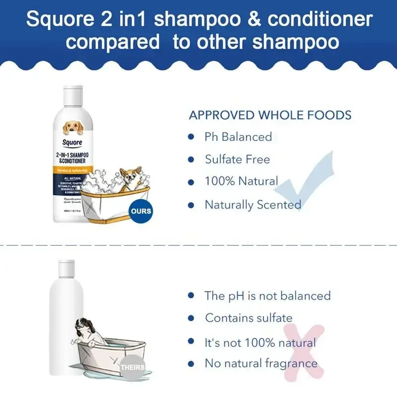 Natural 2-in-1 Puppy Shampoo & Conditioner - Moisturizing Pet Grooming Care for Sensitive Skin - Image 4