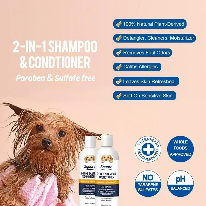 Natural 2-in-1 Puppy Shampoo & Conditioner - Moisturizing Pet Grooming Care for Sensitive Skin - Image 5