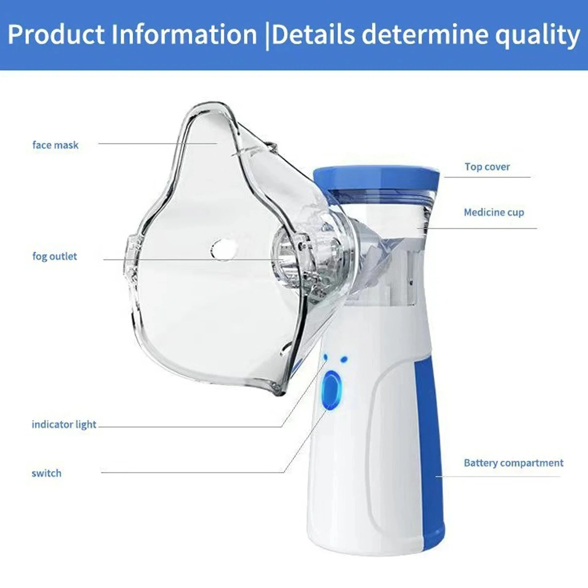Nebulizer Portable Mini Mesh Nebulizer For Adults And Kids Quiet On The Go Inhaler Back To School 2025 - Image 6