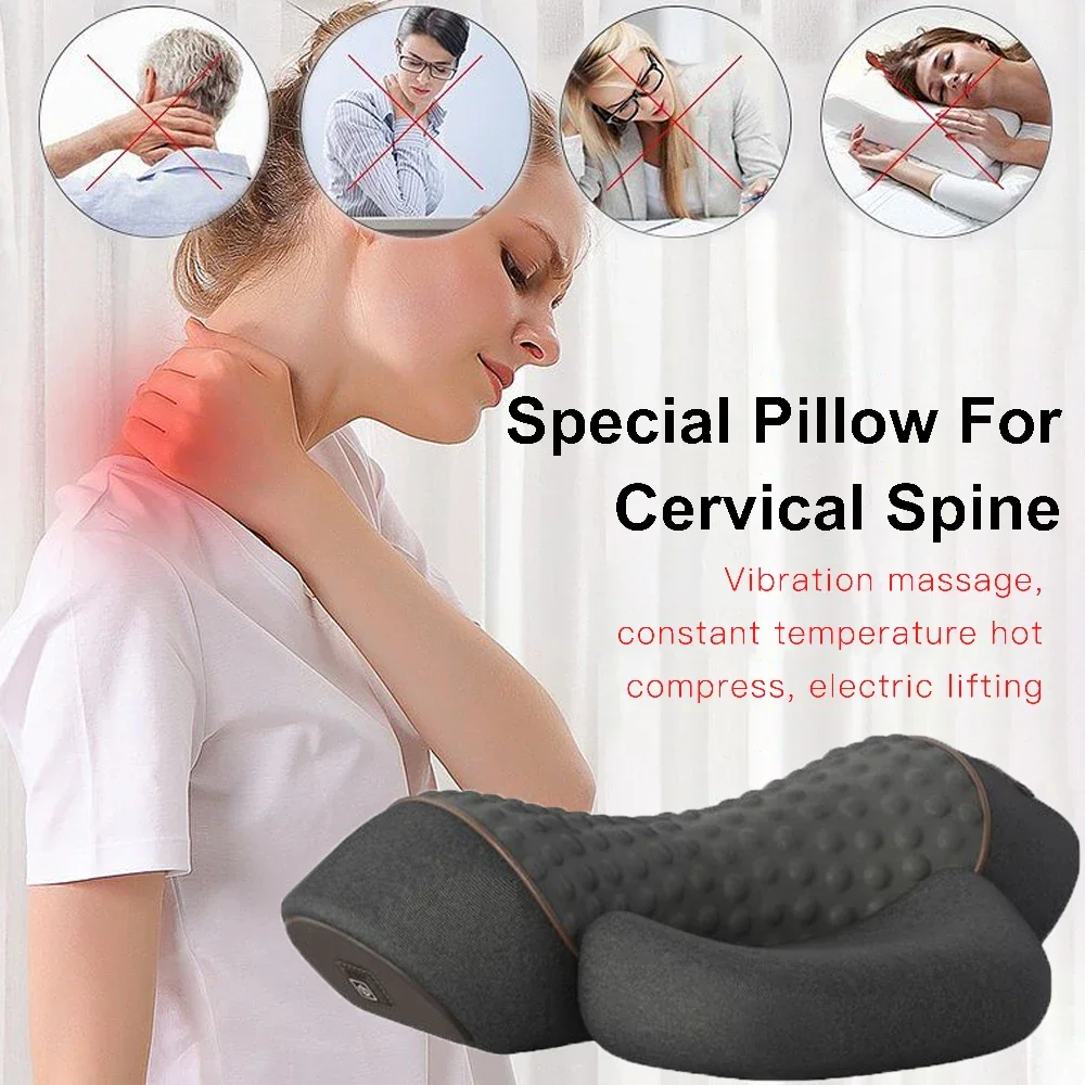 Neck Massage Pillow Heating Vibration Memory Foam Support - Image 7