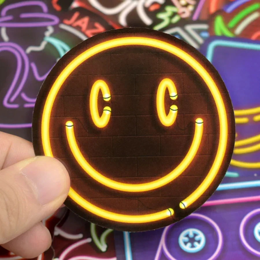 Neon Stickers 50 PCS Waterproof PVC Pack Cute Anime Decal Set Back To School Fall 2025 Kids Personalize Gifts - Image 4