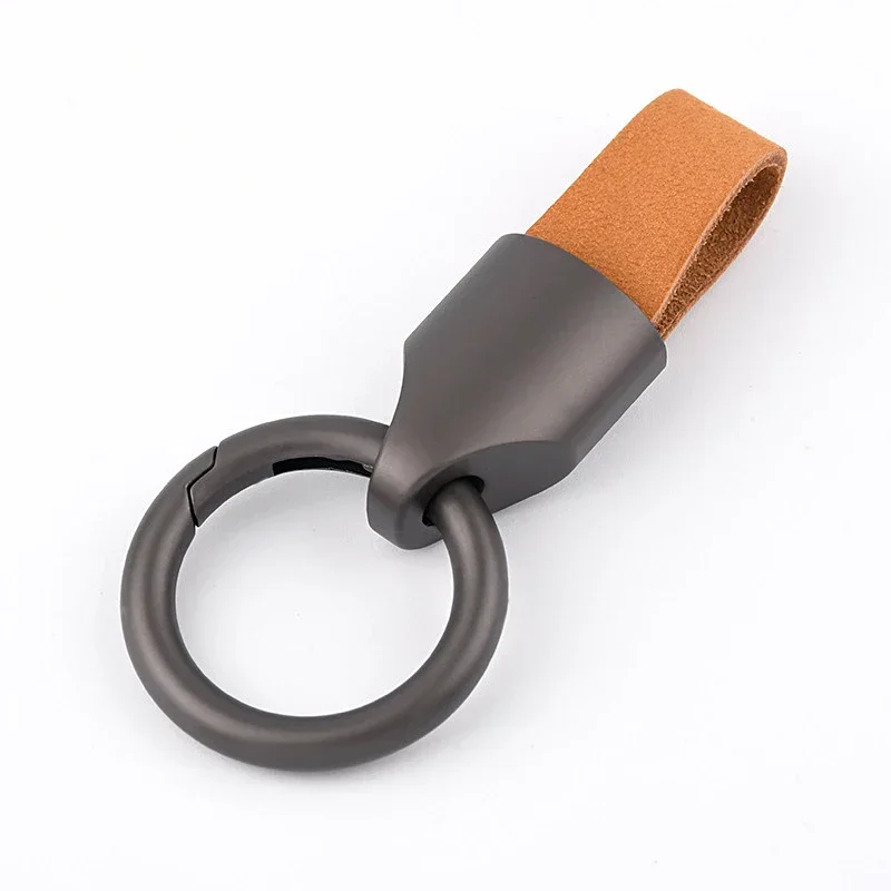 Cowhide Leather Keychain Carabiner Ring Everyday Carry - Image 10