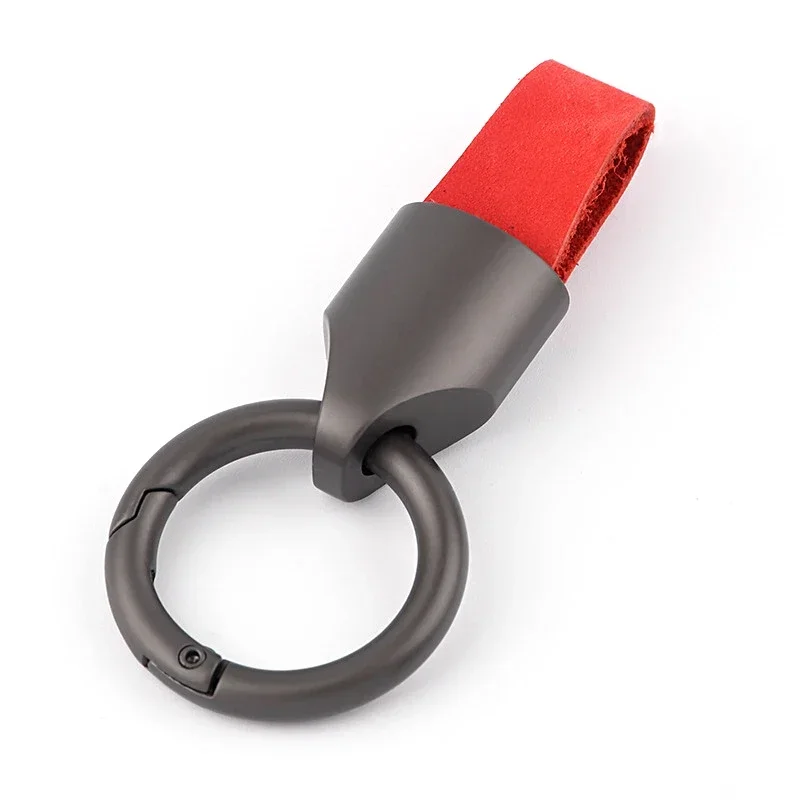 Cowhide Leather Keychain Carabiner Ring Everyday Carry - Image 8