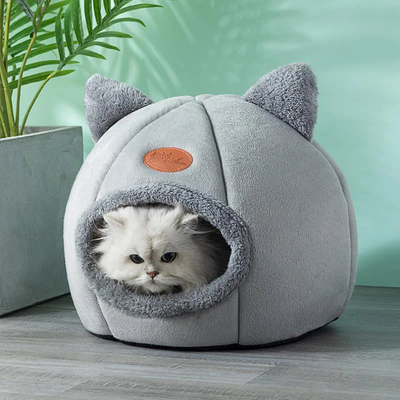 New Deep Sleep Comfort Cat Bed - Cozy Indoor Cave Nest for Pets - Image 2