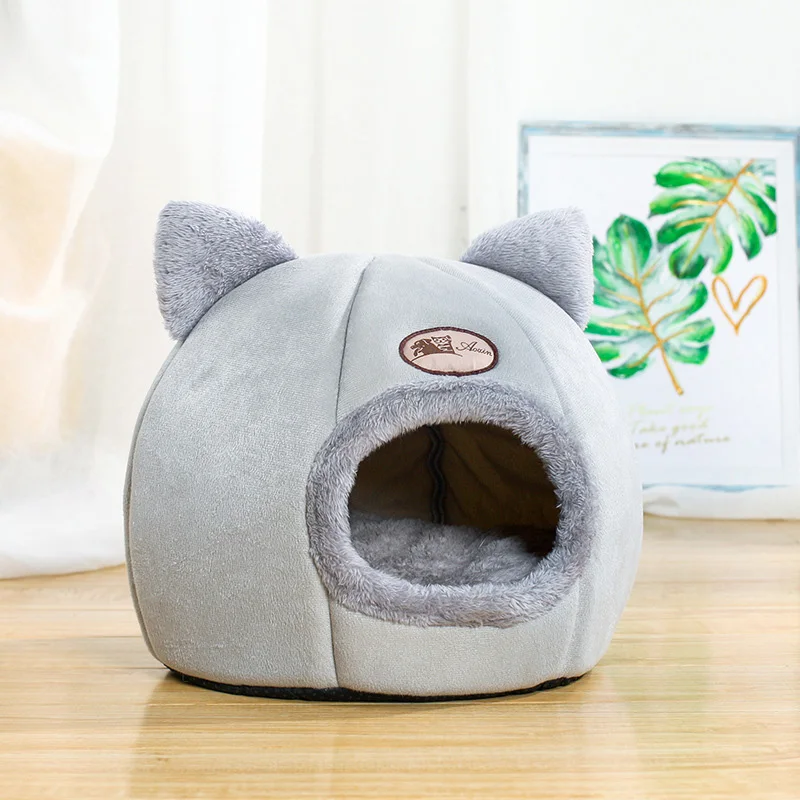 New Deep Sleep Comfort Cat Bed - Cozy Indoor Cave Nest for Pets - Image 3