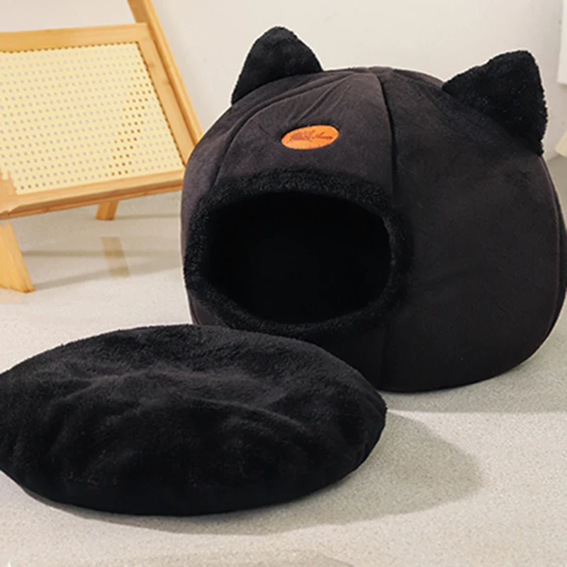 New Deep Sleep Comfort Cat Bed - Cozy Indoor Cave Nest for Pets - Image 5