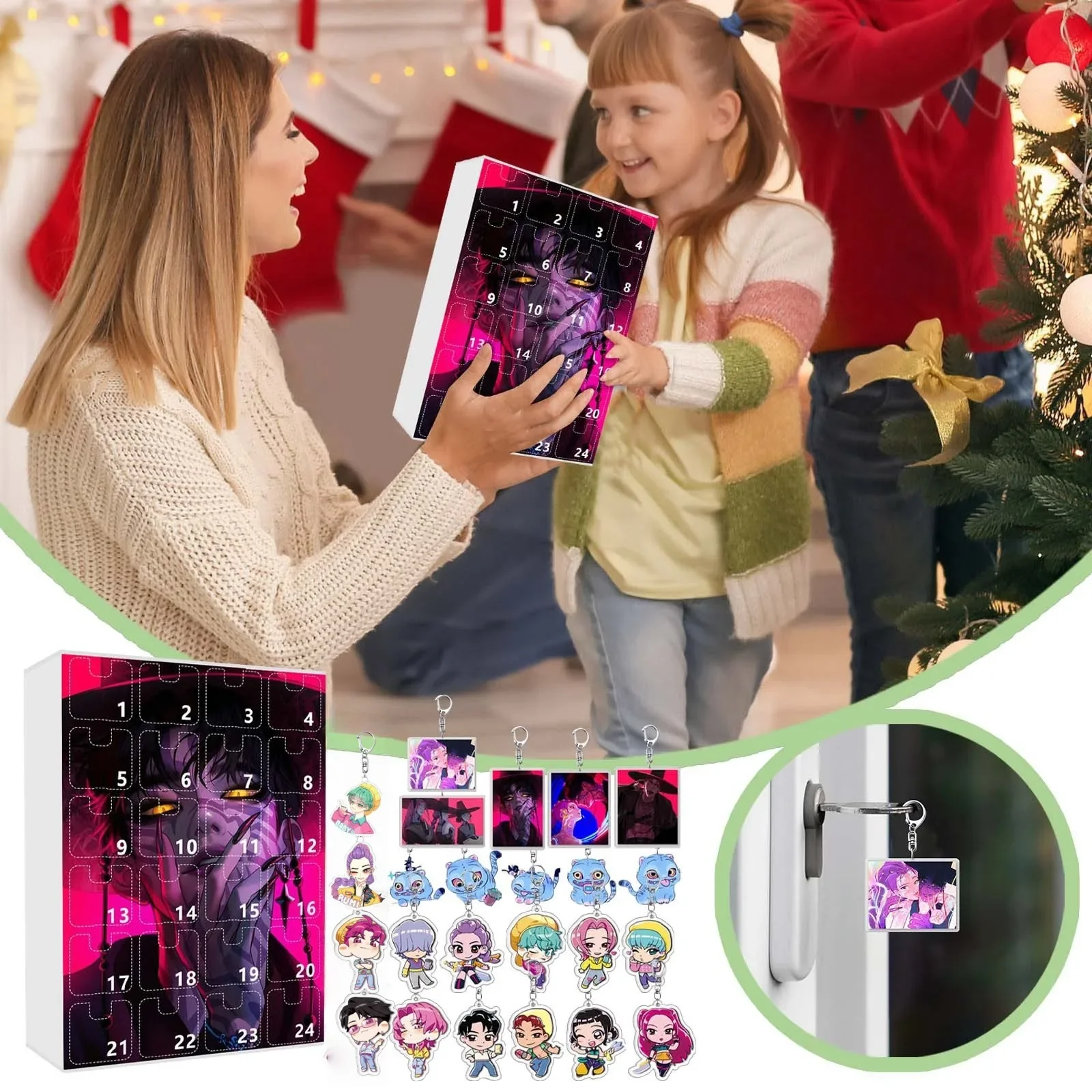 Kpop Advent Calendar 24 Day Demon Hunters Keychain Gift - Image 21