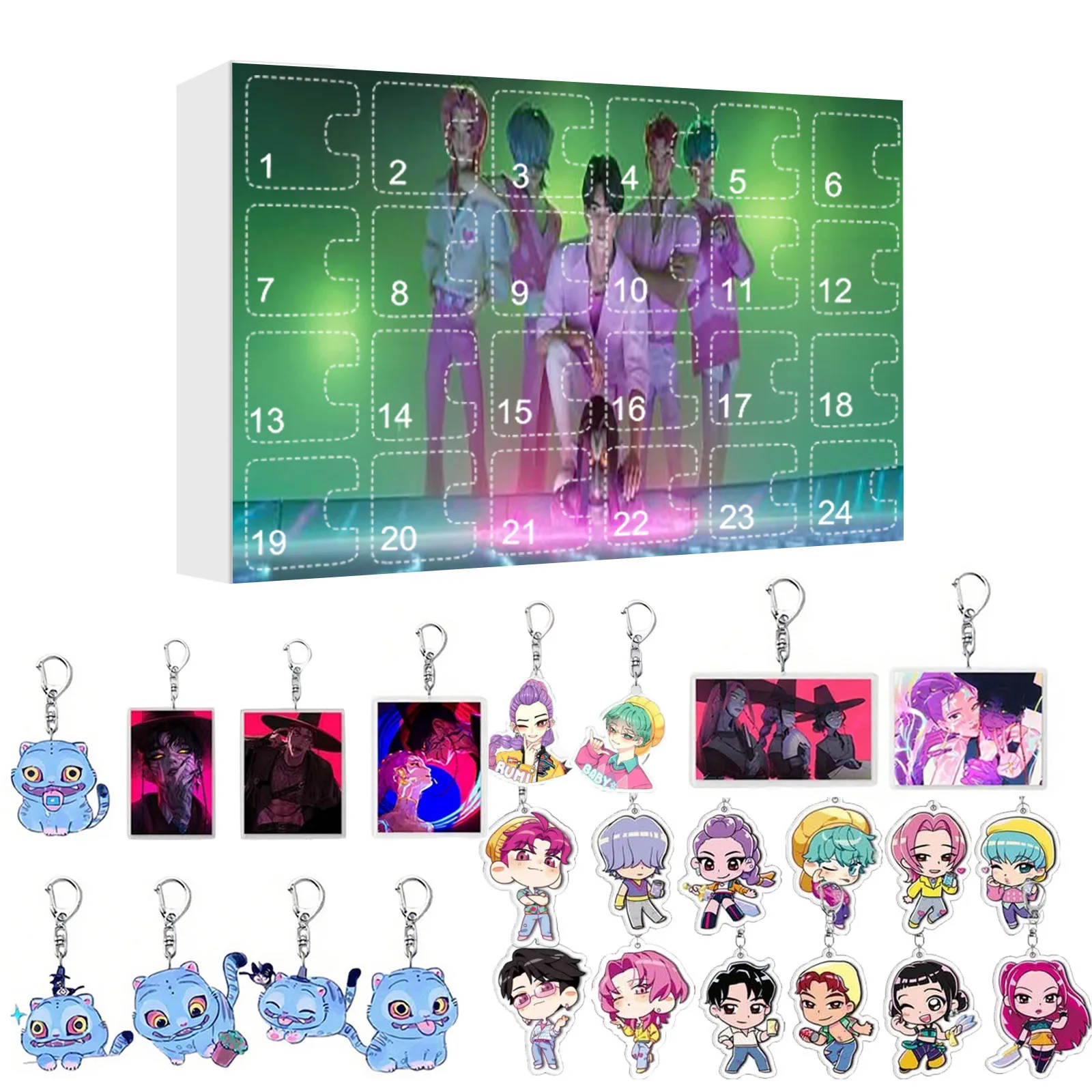 Kpop Advent Calendar 24 Day Demon Hunters Keychain Gift - Image 51