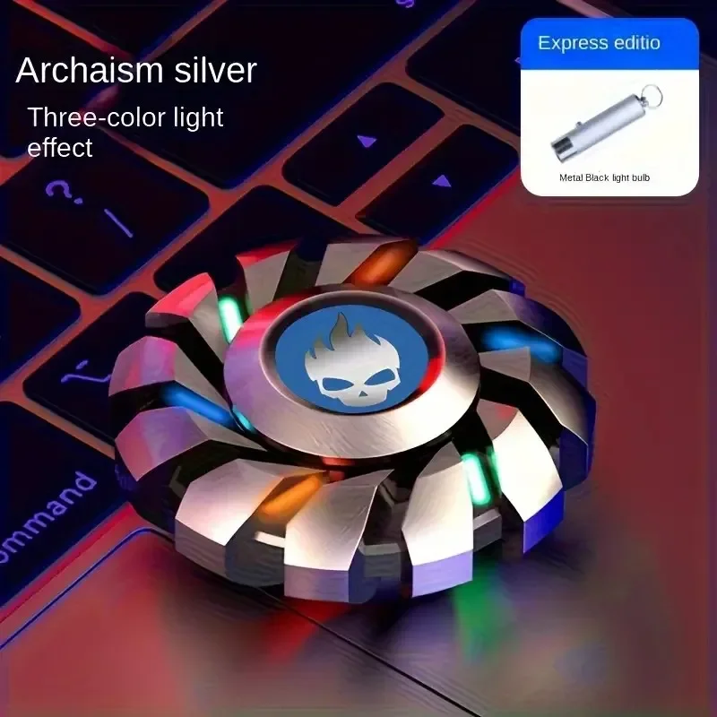 Fidget Spinner Metal Luminous EDC Rainbow Stress Toy - Image 14