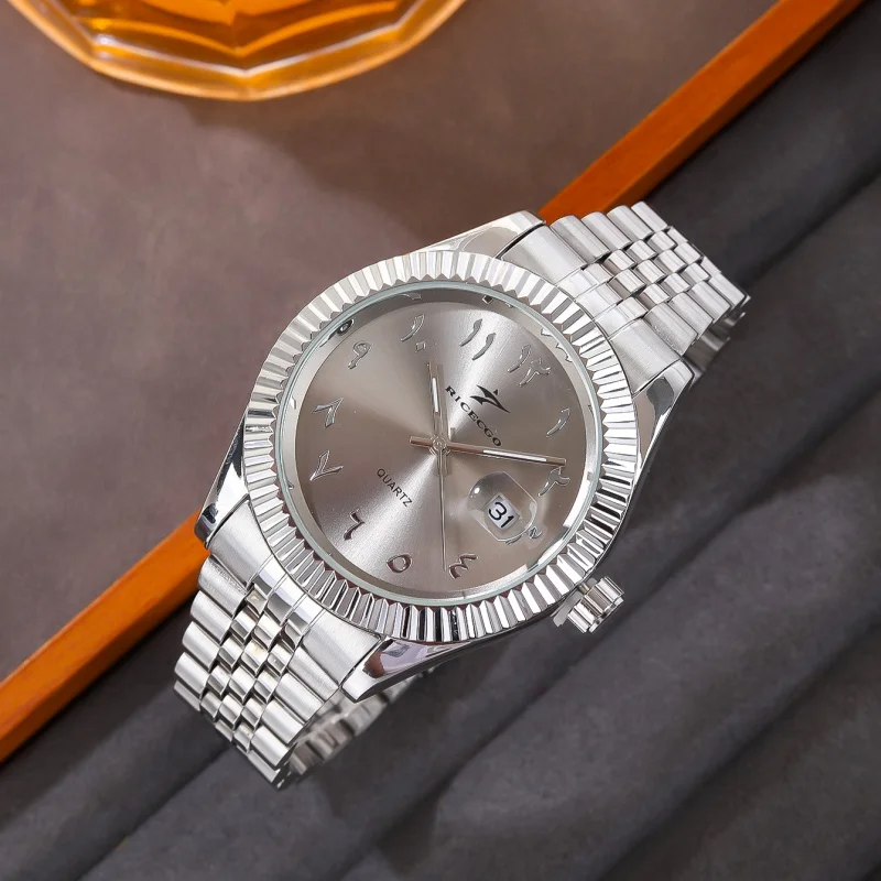 Men's Stainless Steel Date Watch Casual Business Style - Image 2