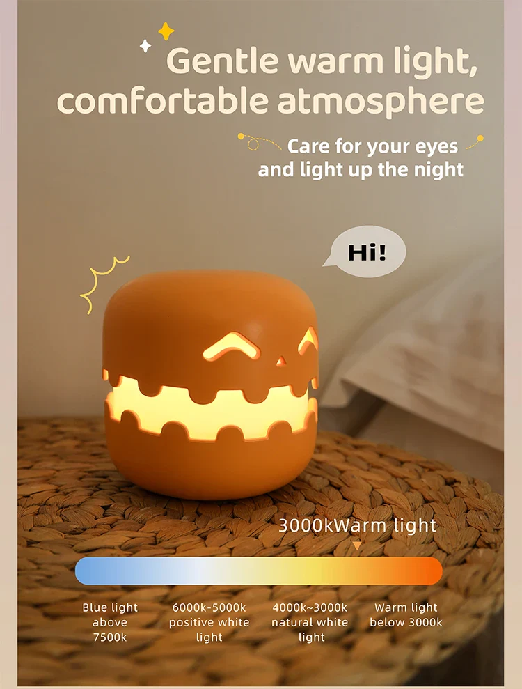 Ghost Night Light Rechargeable Bedside Lamp Cozy Glow - Image 11