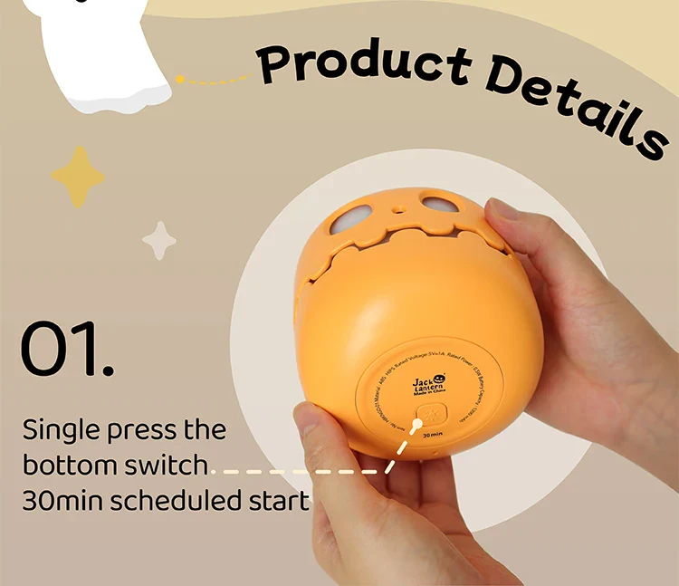 Ghost Night Light Rechargeable Bedside Lamp Cozy Glow - Image 13