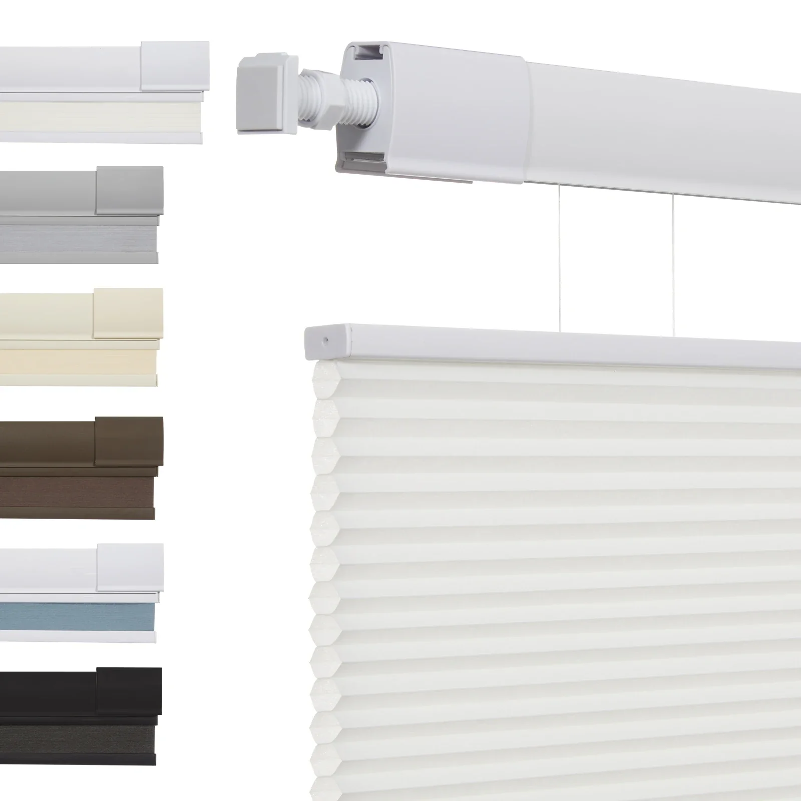 No Drill Honeycomb Blinds Cordless Thermal Insulated 1" Cell Fabric - Image 14