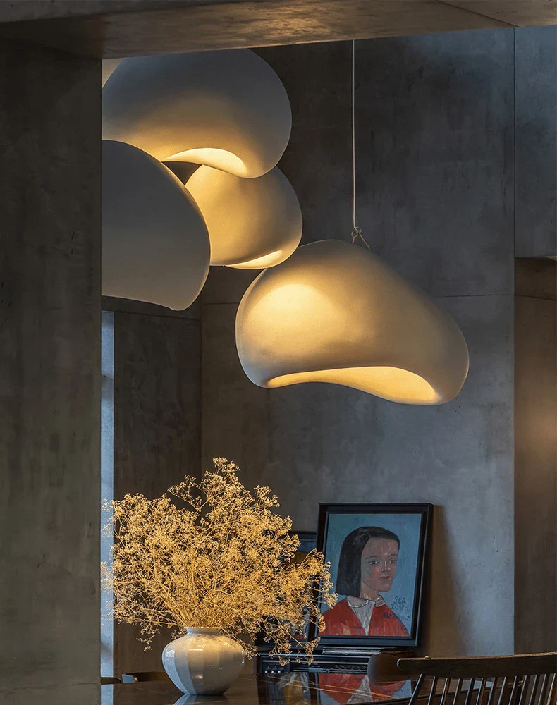 Japandi Pendant Ceiling Lamps Nordic Wabi Sabi LED Dining Room - Image 12