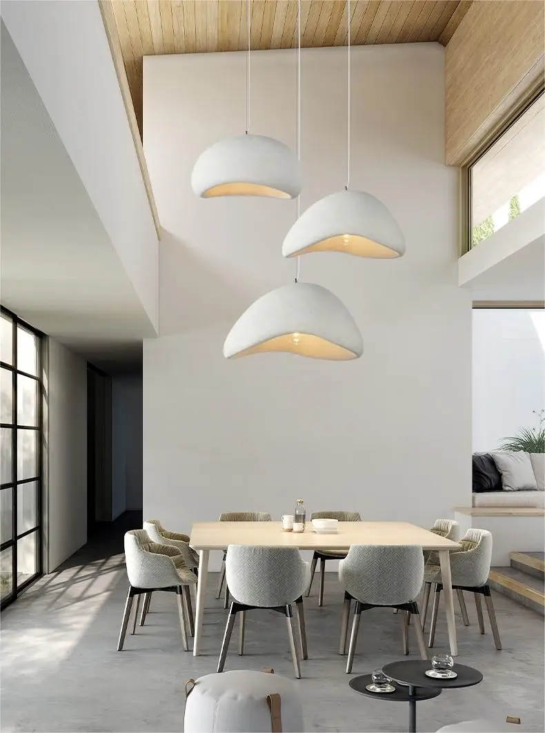 Japandi Pendant Ceiling Lamps Nordic Wabi Sabi LED Dining Room - Image 14
