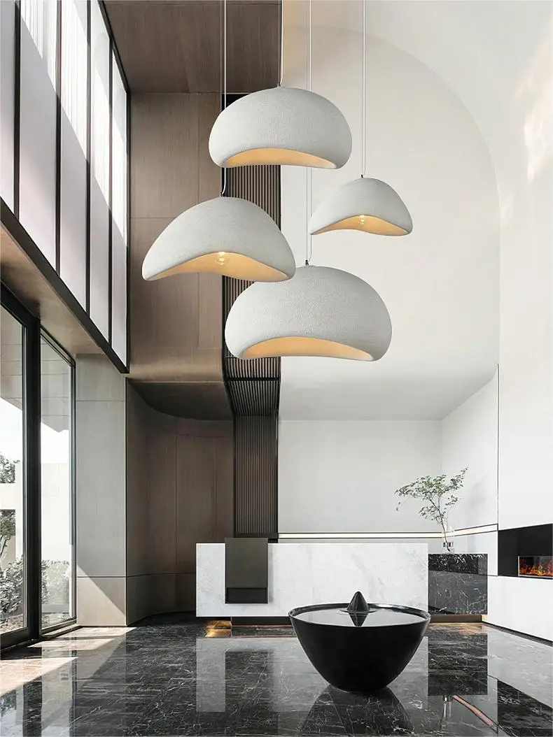Japandi Pendant Ceiling Lamps Nordic Wabi Sabi LED Dining Room - Image 16