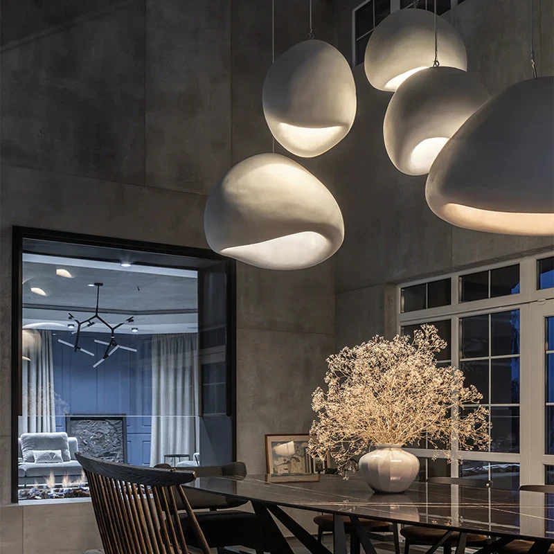 Japandi Pendant Ceiling Lamps Nordic Wabi Sabi LED Dining Room - Image 2