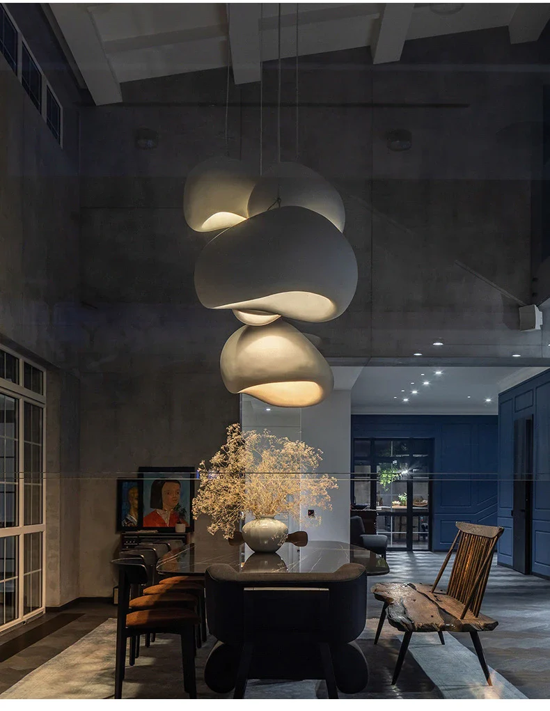 Japandi Pendant Ceiling Lamps Nordic Wabi Sabi LED Dining Room - Image 25