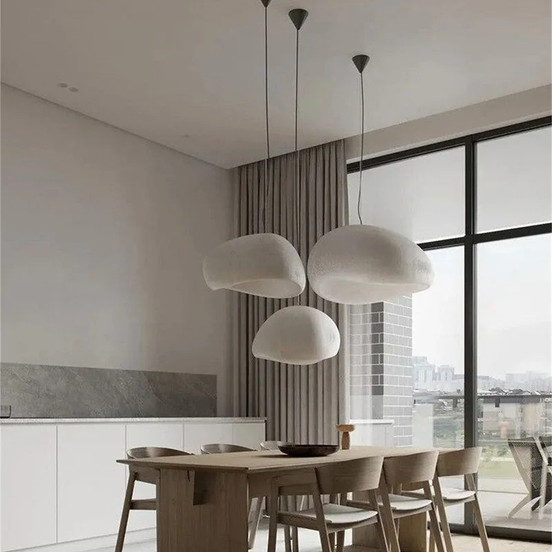 Japandi Pendant Ceiling Lamps Nordic Wabi Sabi LED Dining Room - Image 6