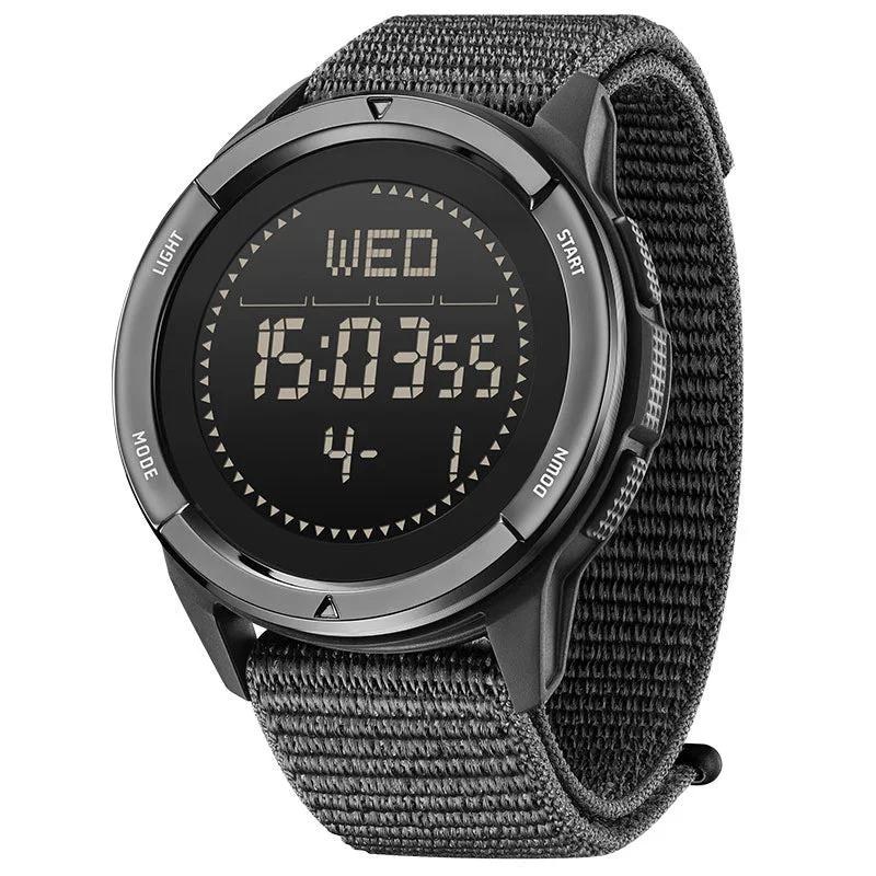 Digital 45mm Carbon Fiber Watch Nylon Strap Waterproof - Image 4