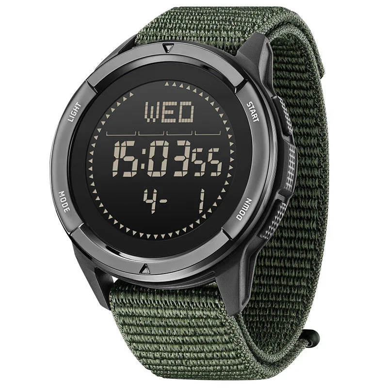 Digital 45mm Carbon Fiber Watch Nylon Strap Waterproof - Image 5