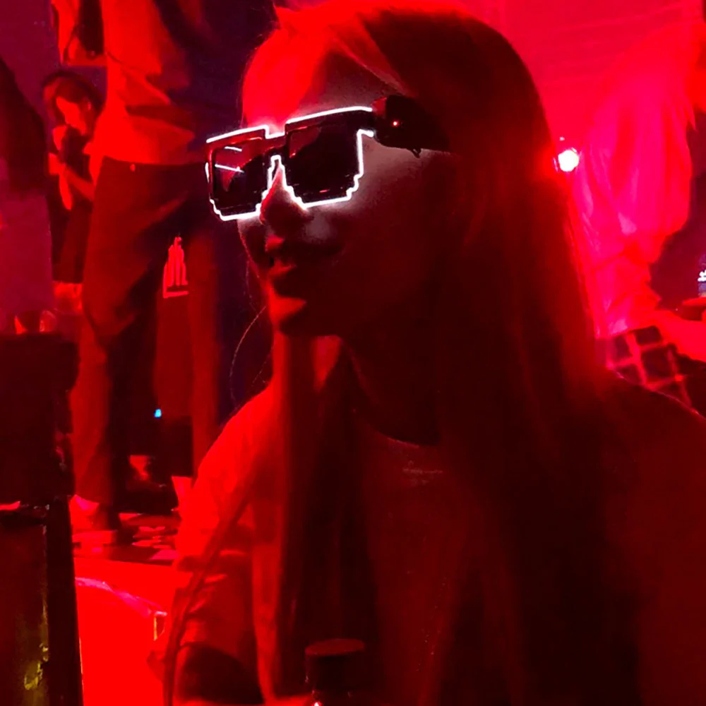 Novelty Glow in the Dark LED Glasses - Neon Lights for Weddings, Birthdays, Halloween Party Supplies - Image 4