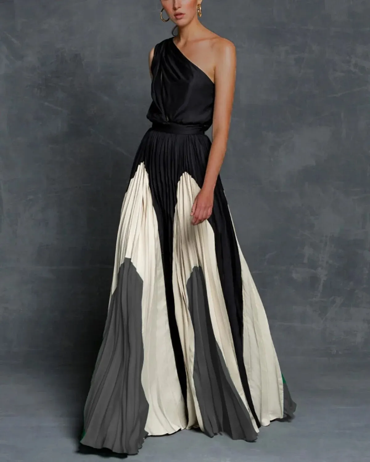 One Shoulder Black Maxi Dress for Women, Elegant Long Dress for Formal Occasions, Flattering Fit, High-Quality Fabric - Image 6