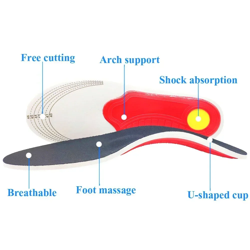 Orthopaedic Shock Absorbing Insoles With Arch Support Plantar Fascia Insole - Image 3