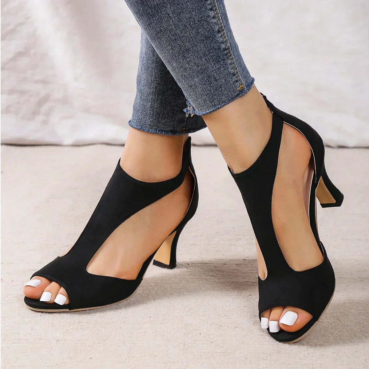 Orthopedic Heeled Shoes for Women, Comfortable Supportive Footwear, Stylish Design, EU Sizes 36-41, Black, Beige, Navy - Image 6
