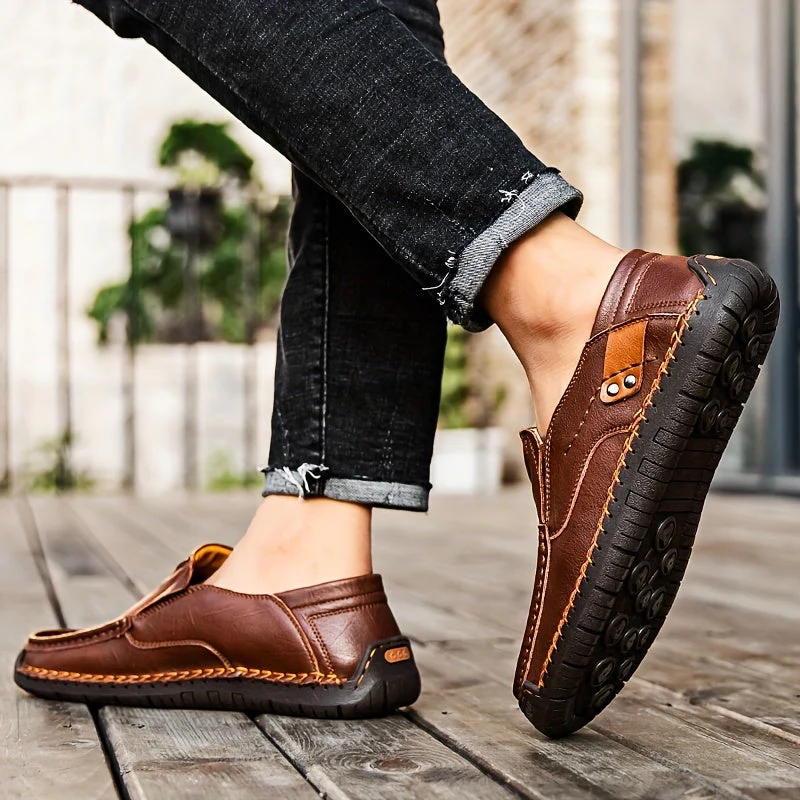 Orthopedic Leather Mens Leisure Shoes for Comfort and Style in Casual and Semi-Formal Wear - Image 4
