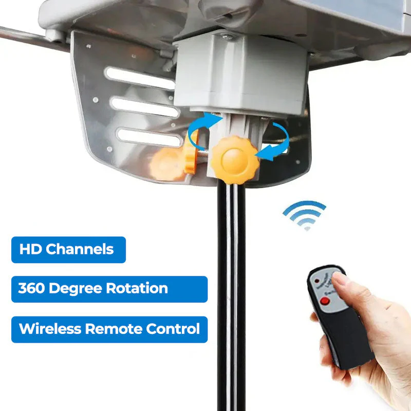 Outdoor HD TV Antenna 990 Mile Range Rotatable Mast - Image 5