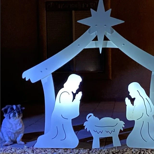 Outdoor Nativity Set Four Piece Silhouette Holy Family Display Durable Christmas Yard Decor 2025 - Image 4